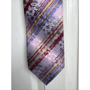 Daniel Ellissa Pink Purple Red 100% Polyester Men’s Neck Tie Made In China